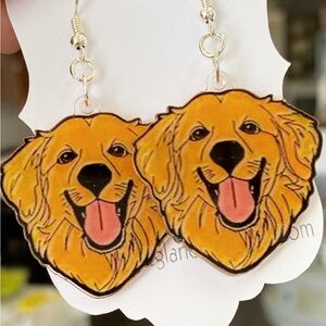 Golden Retriever Dog Earrings